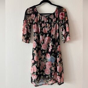 Potter’s Pot Women’s Off Shoulder Floral Mini Bodycon Dress size S